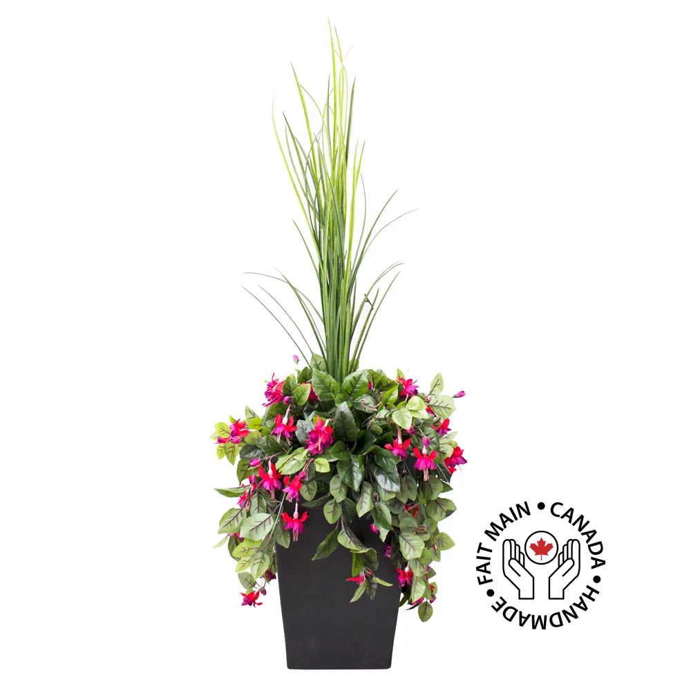 Fuchsia outdoor flower arrangement - Dcors Vronneau