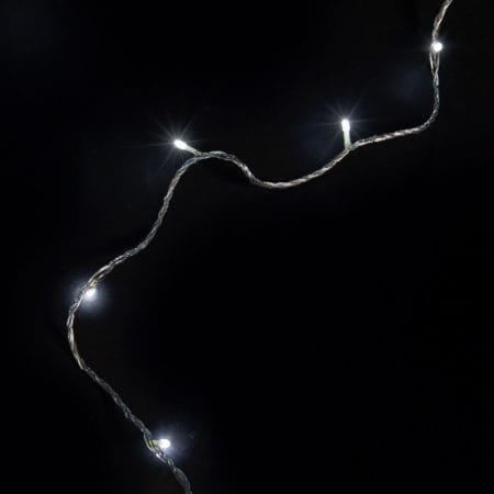 100 lumières de Noël DEL, blanc pur, fil clair, int, 52.5'