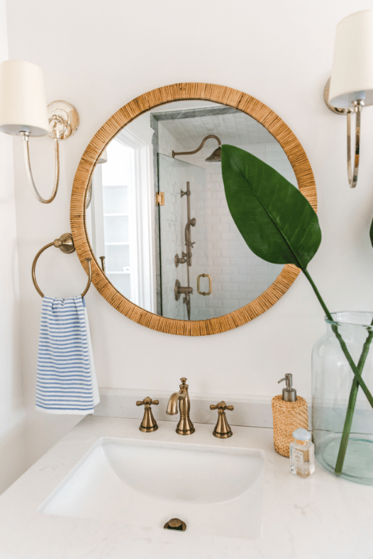 Serviette rayée bord de plage salle de bain - Décors Véronneau
