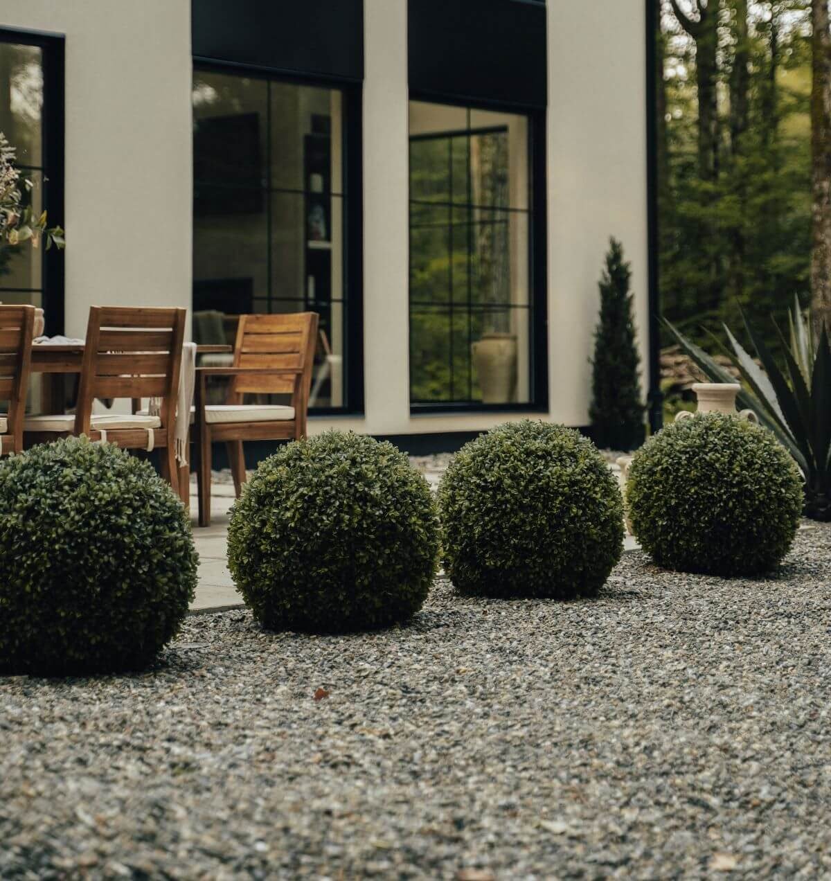 Boules de buis extérieur - Décors Véronneau