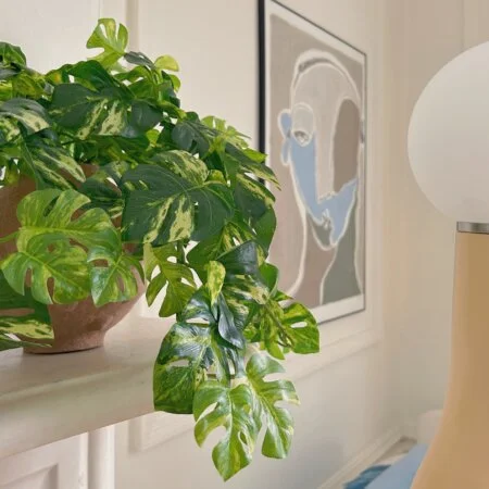 Artificial hanging monstera plant, 24