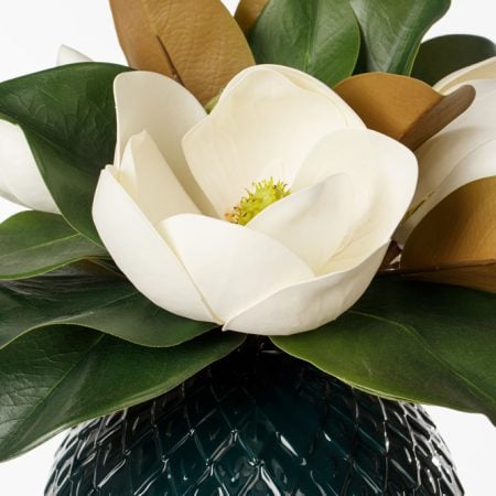 Dark green round ceramic vase, 6 x 7'' - Décors Véronneau