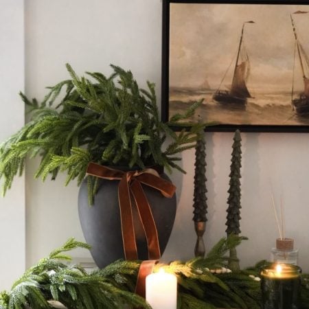 Artificial real-touch cypress branch, 36'' - Décors Véronneau