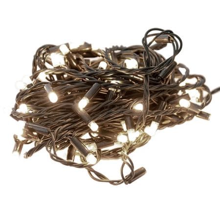 Outdoor 100 LEDs on green wire, white, 52,5' - Décors Véronneau