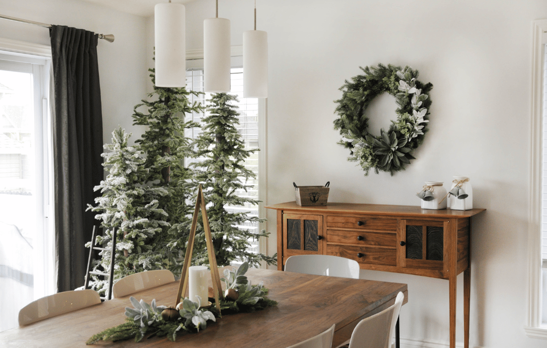 Sapins verts style chalet chic - Décors Véronneau