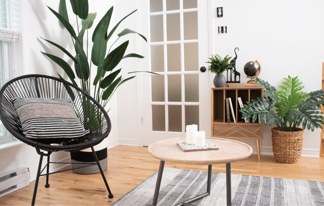 Salon au décor scandinave - Décors Véronneau