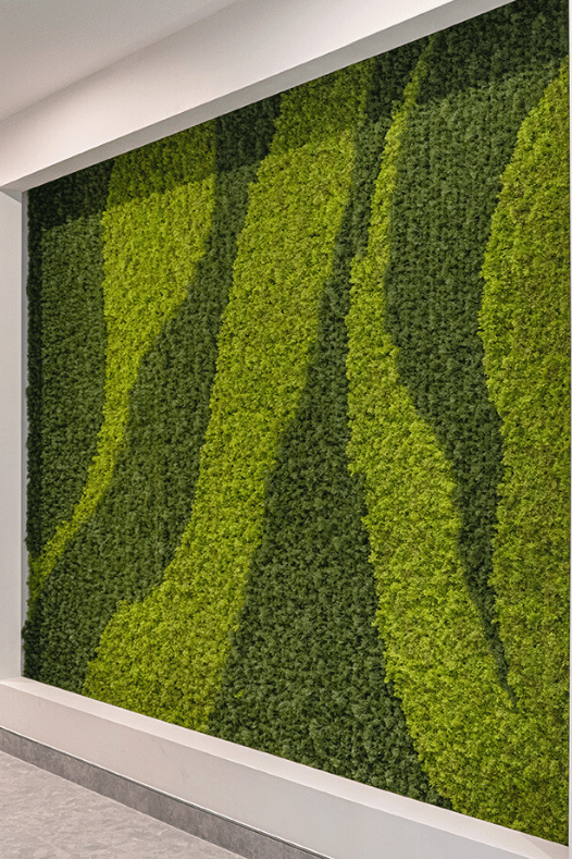 Mur vert artificiel design - Décors Véronneau