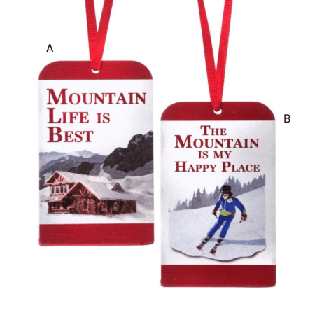 Vintage Ski Lodge Ornament, 5