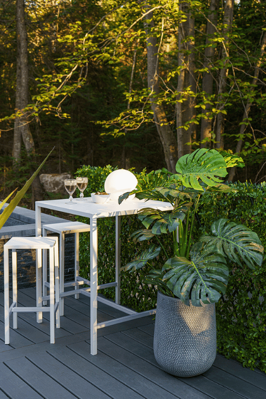 Plante extérieure avec bar - Décors Véronneau
