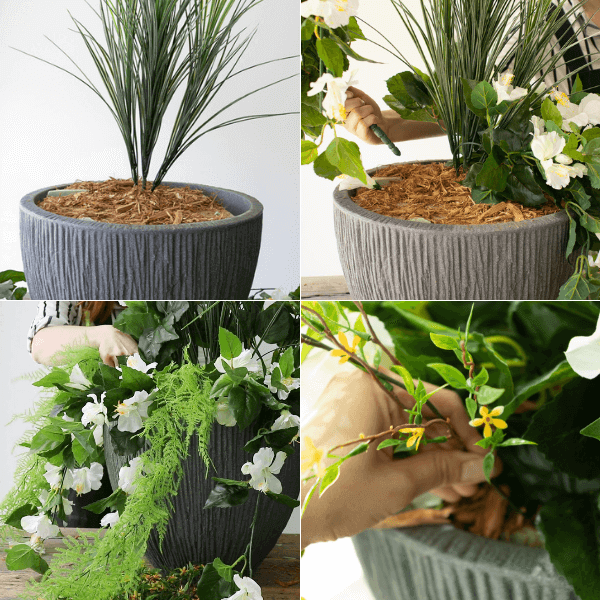 Étapes montage jardinière artificielle - Décors Véronneau