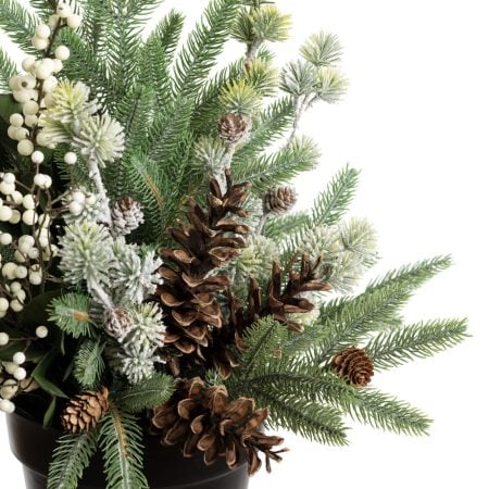 Arrangement festif avec baies blanches - Décors Véronneau