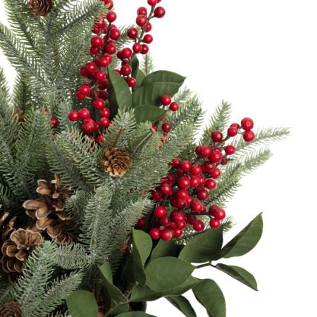 Arrangement festif avec baies rouges - Décors Véronneau