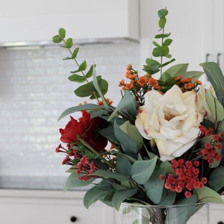 Dried look artificial cream open rose, 22