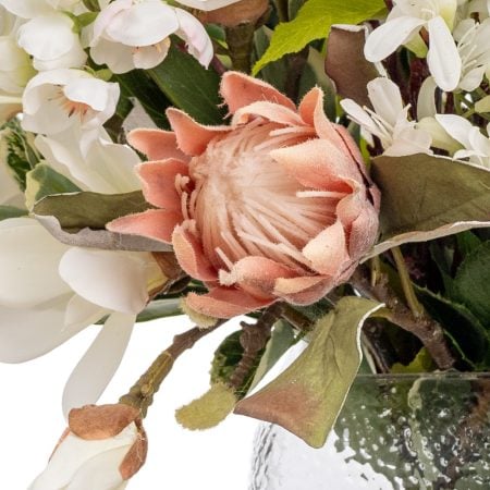 Artificial pink protea king, 16
