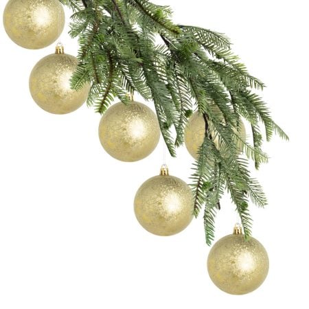 Boules de Noël or craquelées, 3