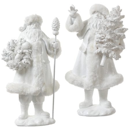 Minimalist white Santa Claus figurine, 11,75