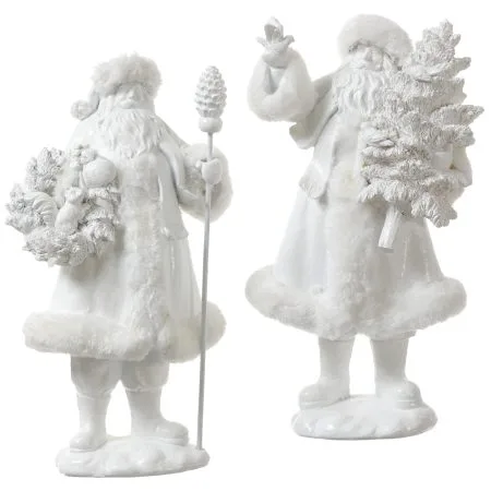 Minimalist white Santa Claus figurine, 11,75
