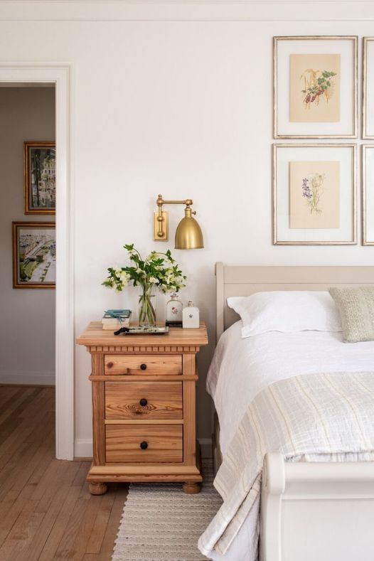 Chambre cottage anglais avec cadre floral - Décors Véronneau