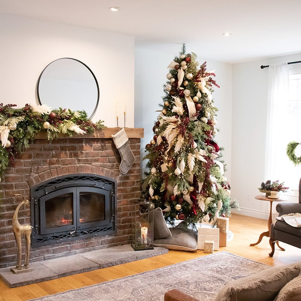 Sapin de Noël artificiel cachemire illuminé, 7,5-15' – Image 5 - Décors Véronneau