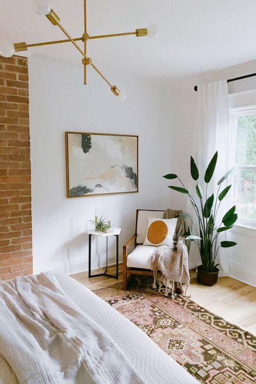 Chambre avec plante canna - Décors Véronneau