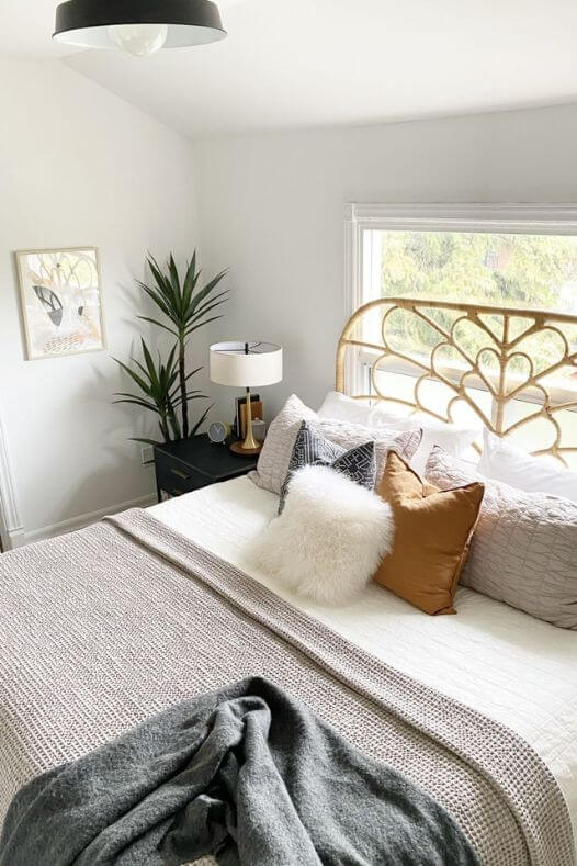 Chambre boho avec yucca - Décors Véronneau
