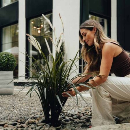 Herbes de graminée artificielle en pot, 41