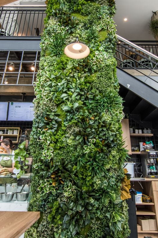 Mur végétal de plantes artificielles - Décors Véronneau
