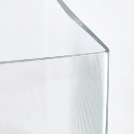 Vase carré en verre fait main, 8 x 8'' - Décors Véronneau