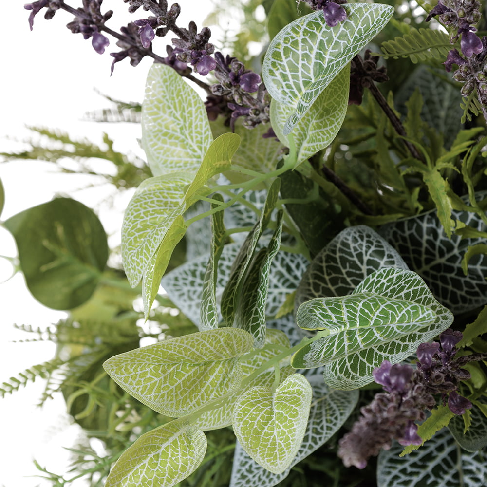 Artificial lavender and fern hanging arrangement, 37 x 22'' - Image 2 - Décors Véronneau