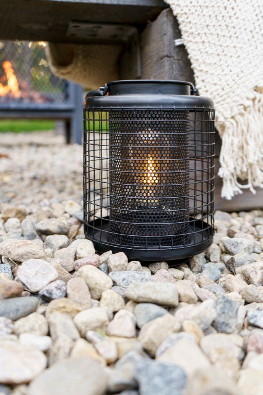 Lampe solaire noire extérieure - Décors Véronneau