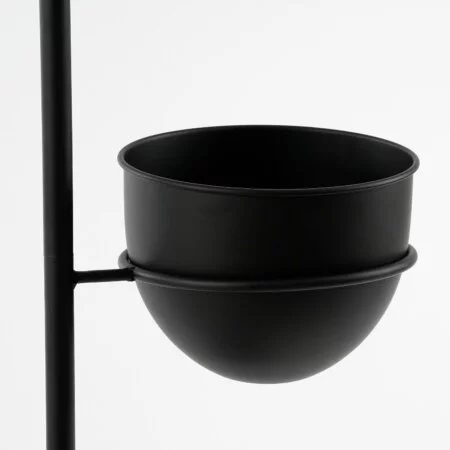 Support pour plantes d'intérieur avec pots noirs, 55 x 16'' - Décors Véronneau