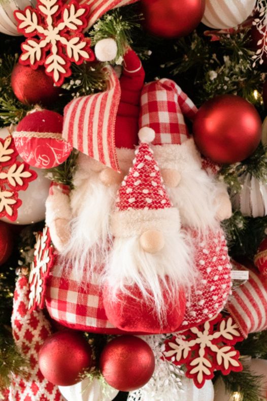 Gnome de Noël scandinave rouge - Décors Véronneau