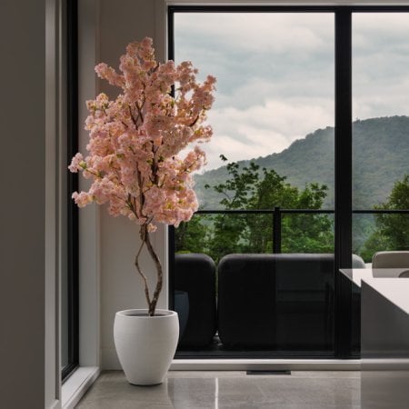 Arbre de cerisier rose artificiel fait main - Décors Véronneau