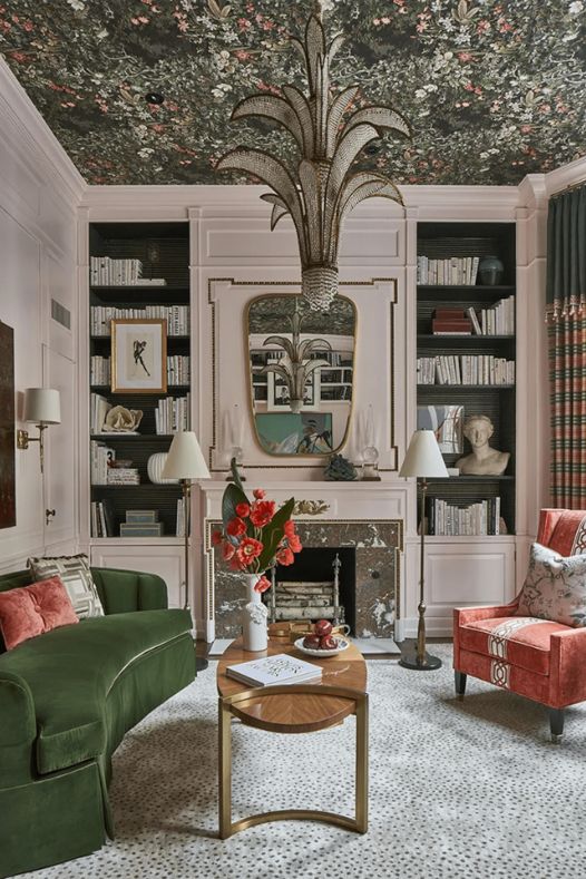 Décor maximaliste dans un salon - Décors Véronneau