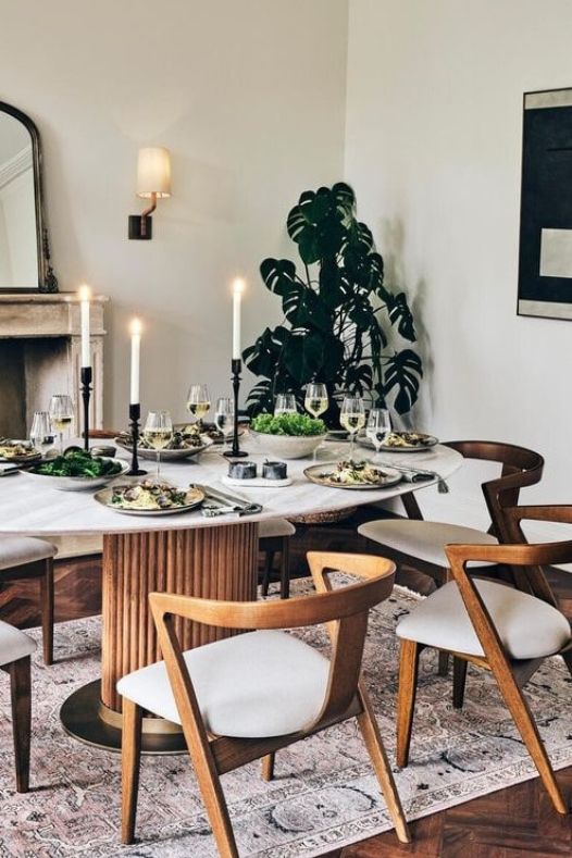 Salle à manger au décor mid-century - Décors Véronneau