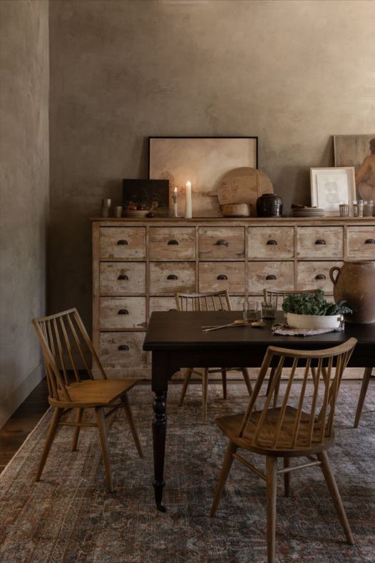 Meuble en bois dans un décor transitionnel - Décors Véronneau
