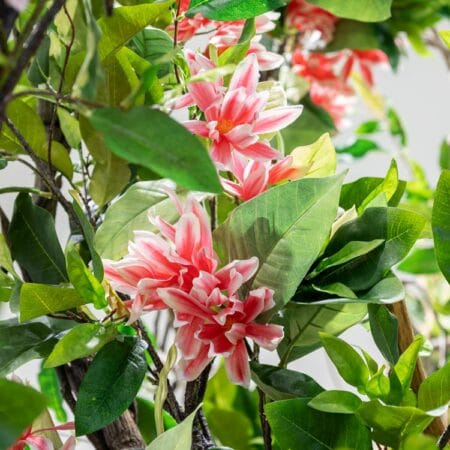 Artificial blooming fuchsia magnolia stem, 27,5