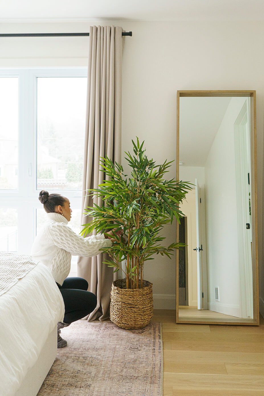 Bambou artificiel dans une chambre à coucher - Décors Véronneau
