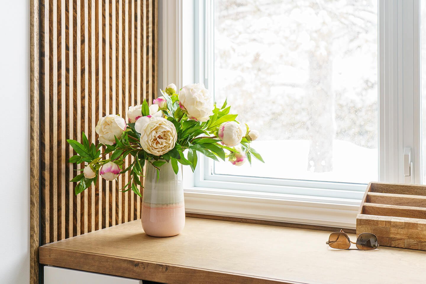 Bouquet de pivoines roses artificielles - Décors Véronneau