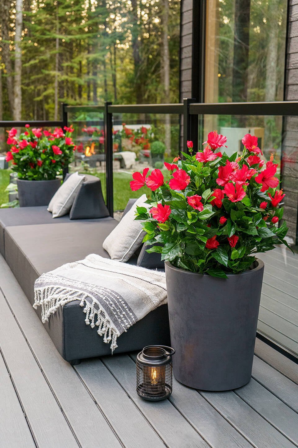 Hibiscus artificiel rouge - Décors Véronneau