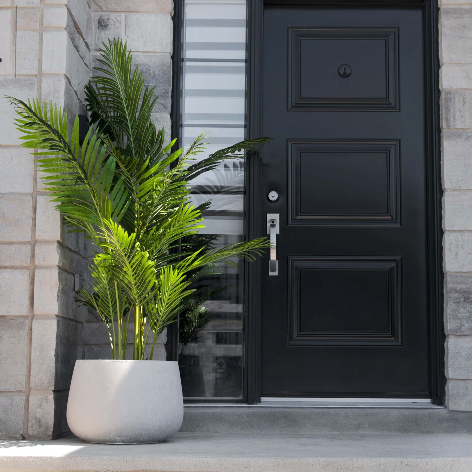 Palmier areca artificiel garanti contre la décoloration - Décors Véronneau