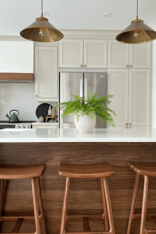 Cuisine avec petite plante verte - Décors Véronneau