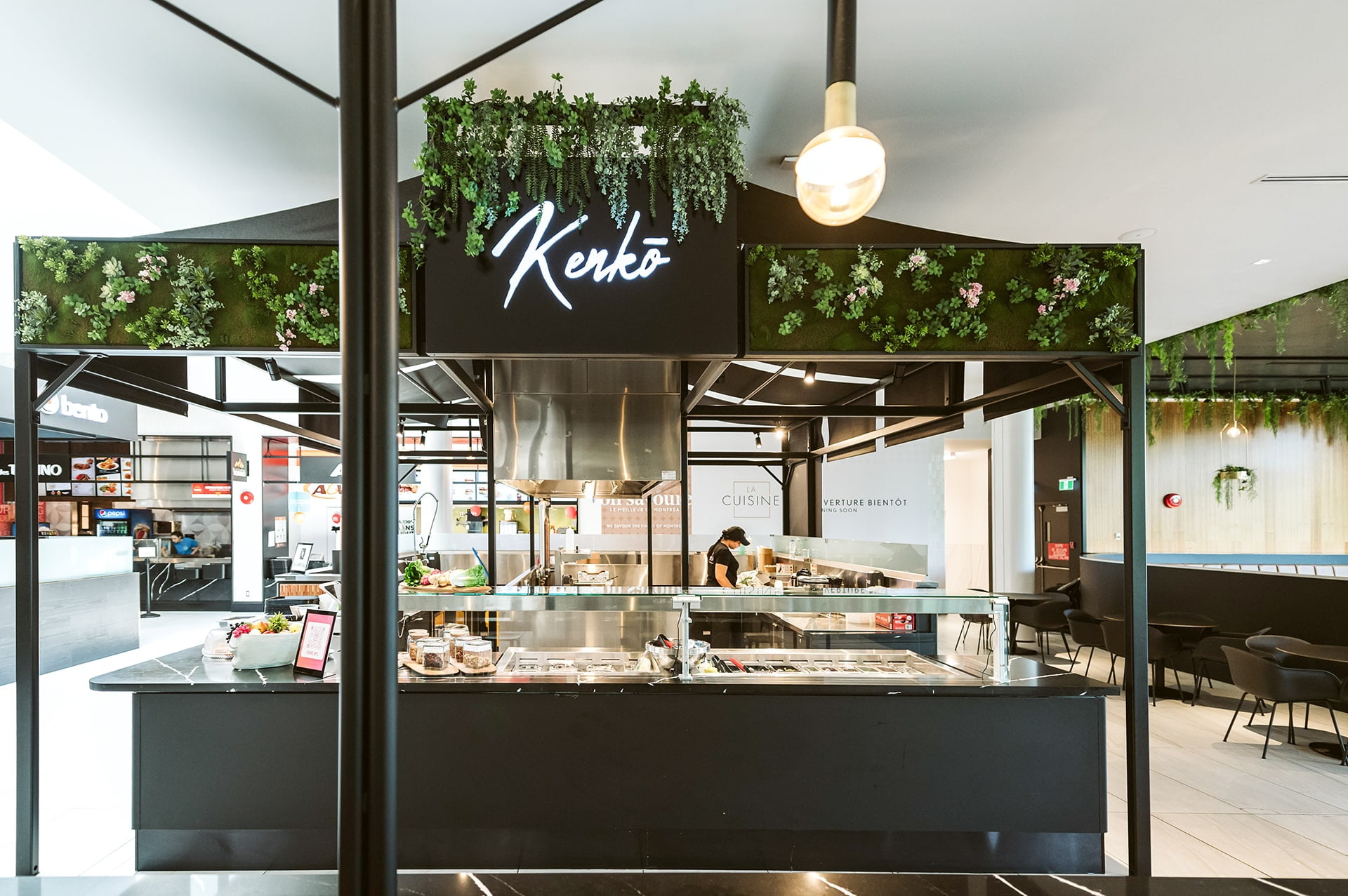 murs végétaux artificiels avec mousse et plantes grasses de type succulentes. - Décors Véronneau