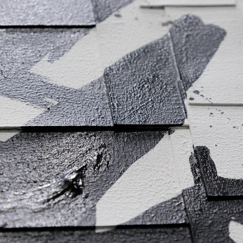 peinture abstraite noir sur blanc - Décors Véronneau