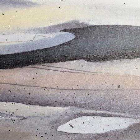 Tableau paysage blanc, 32 x 47