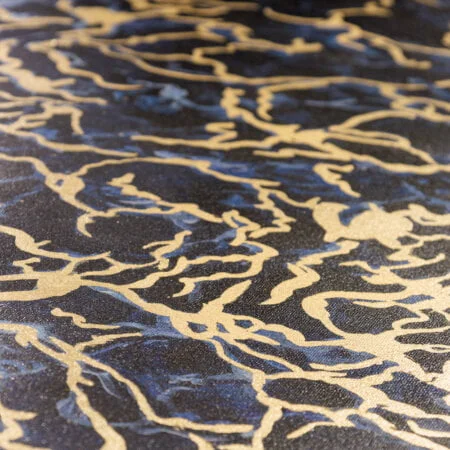 Tableau moderne bleu et doré, 40 x 40