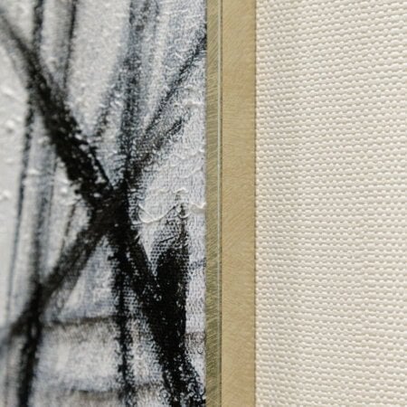 Tableau rectangulaire design noir, 32 x 79