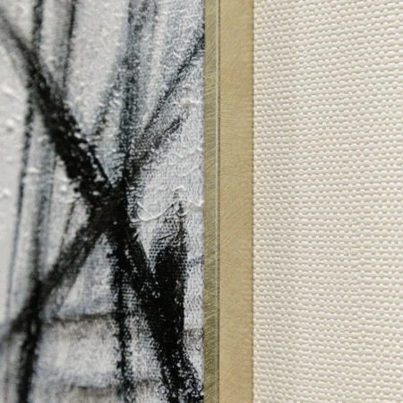 Tableau rectangulaire design noir, 32 x 79