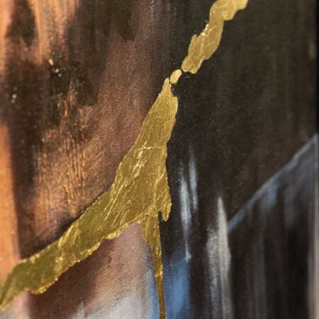 Tableau éclats de peinture, 32 x 32