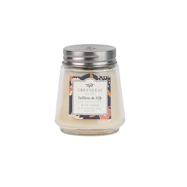 Small saffron silk candle, 4,3 oz - Décors Véronneau